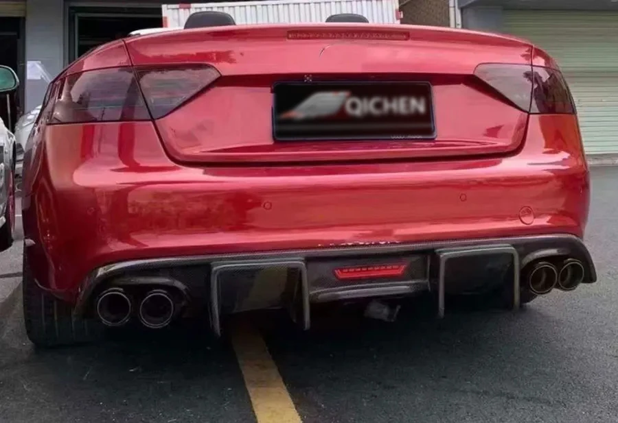 For Audi A5 S5 Coupe 2009-2011 Sports Carbon Fiber Back lip Car Bumper Diffuser Rear Splitters Car Accessories body kit