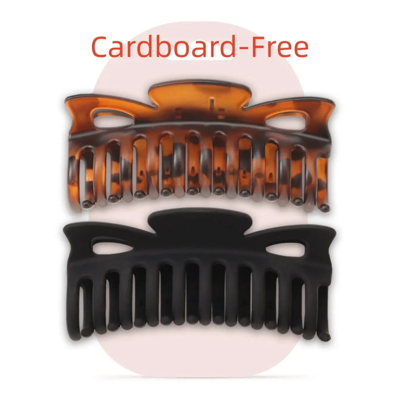 2 Pcs Tortoise Shell Hair Claw Clips,Large HairClamps, Black Brown Hair Accessories, Stylish Updo Hair Decor