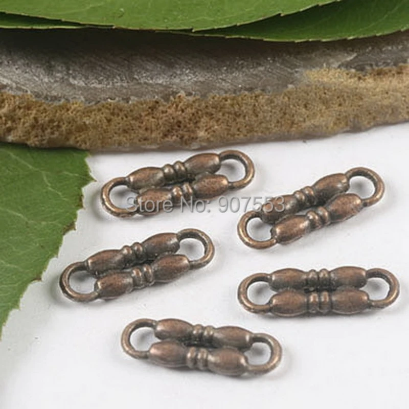 보석 만들기용 구리 톤 제작 바 커넥터 H2111 비즈, 17x6MM 50 개