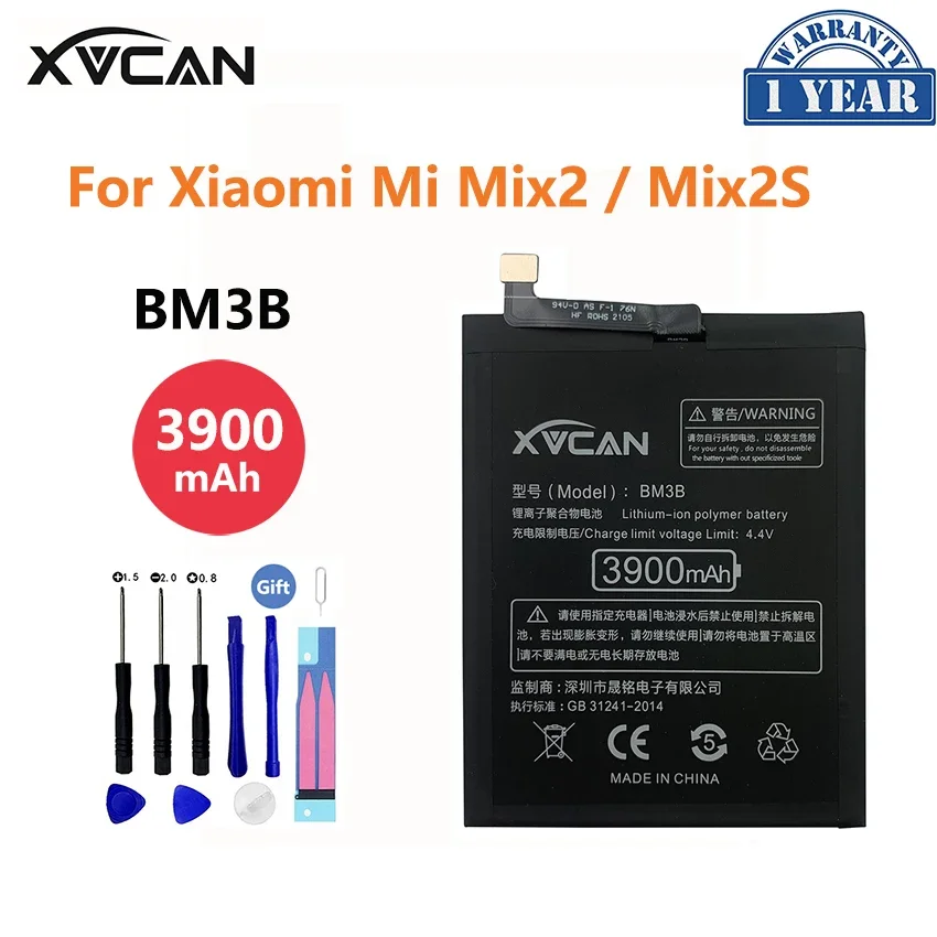 

Оригинальный аккумулятор XVCAN 3900 мАч BM3B для Xiaomi Mix 2 2S Mix2S, аккумуляторная батарея большой емкости, запасная батарея Akku