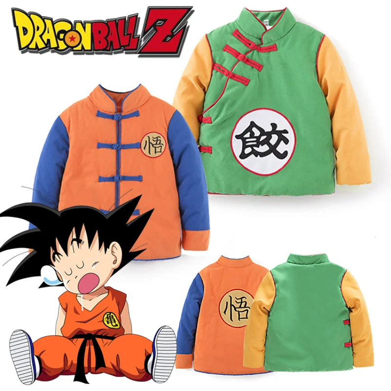 

Cartoon Dragon Ball Son Goku Baby Winter Coat Boy Girl Jacket Costume Clothing Outerwear Newborn Halloween Party Cosplay Costume