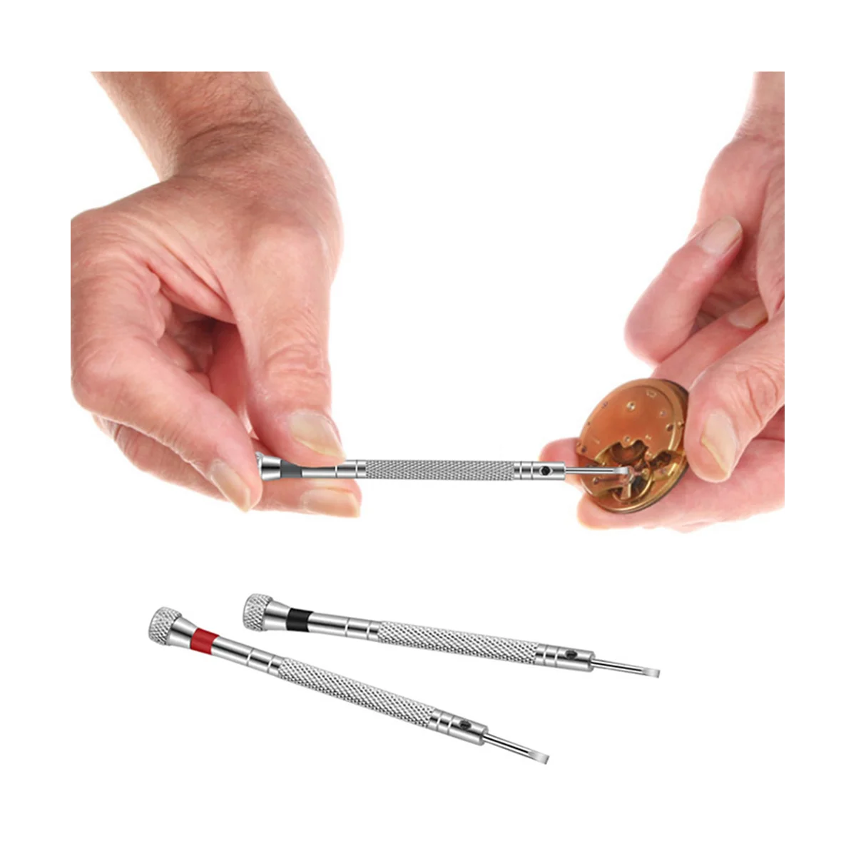 0.5-2.5mm Steel Precision Screwdriver Set/9Pcs for Watch Repairing Portable Watchmaker Blade Assort Slotted Tools