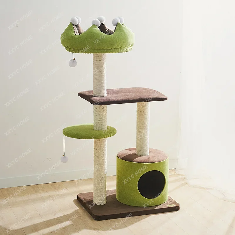 Small Cat Climbing Frame Colorful Cat Nest Tree Integrated pet Supplies Sisal