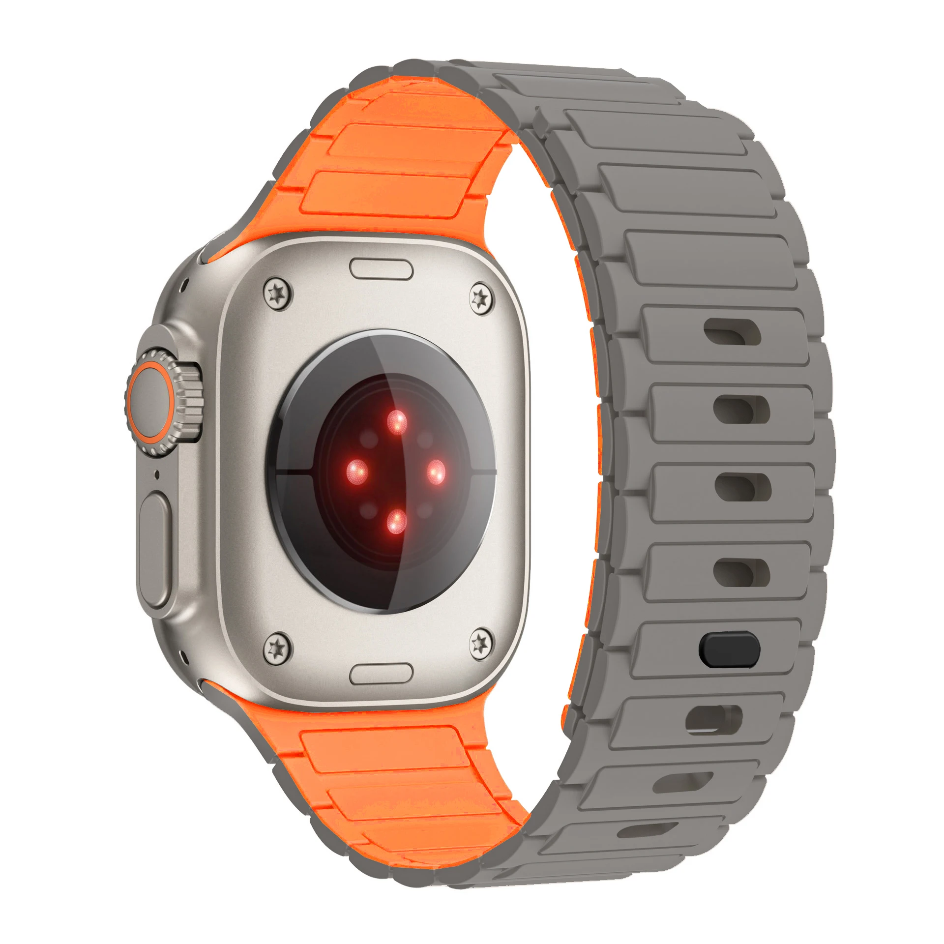 Stylish Magnetic Loop Silicone Watch Band Strap