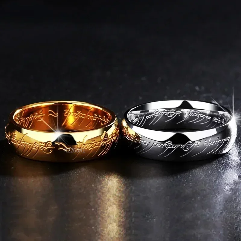Stainless Steel Laser Engraving Couples Wedding Rings for Men and Women Fashion Movie Jewelry Gifts wedding rings