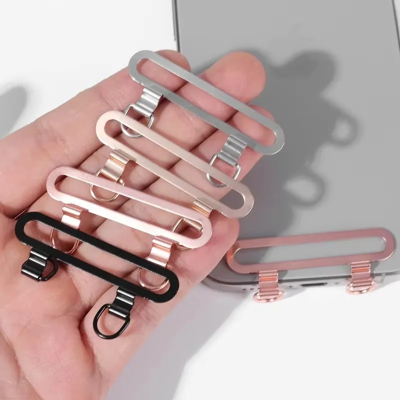 Ultra-Thin Stainless Steel Phone Tether Tab and Lanyard Clip