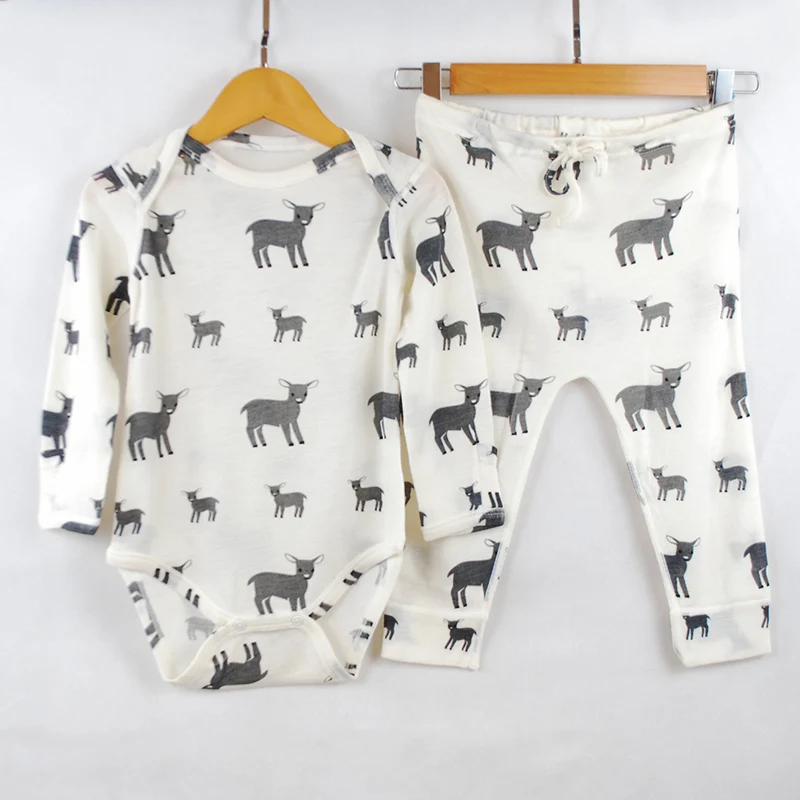 100% merino wool Baby kids Rompers base layer Jumpsuit with pants SET Boy&girls clothes High quality newborn ropa bebe Clothing 4