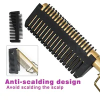 Hair Iron Straightener LCD Hot Comb Wet And Dry Use Heating Comb Electric Environmentally Friendly Titanium Alloy Curler Iron 2