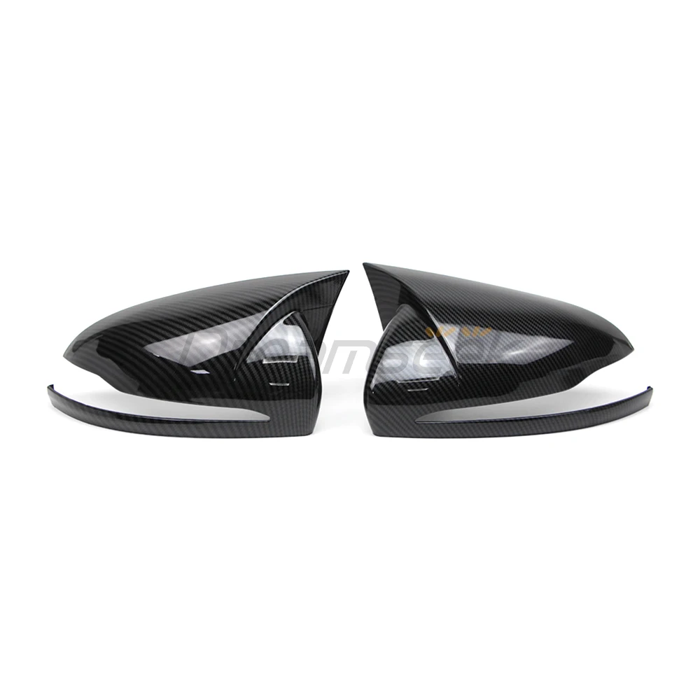 Side Door Wing Rearview Mirror Cover Cap For Mercedes-Benz GLC GLB C E S Class W205 W213 C217 Carbon Fiber Style Trim W/ Turn