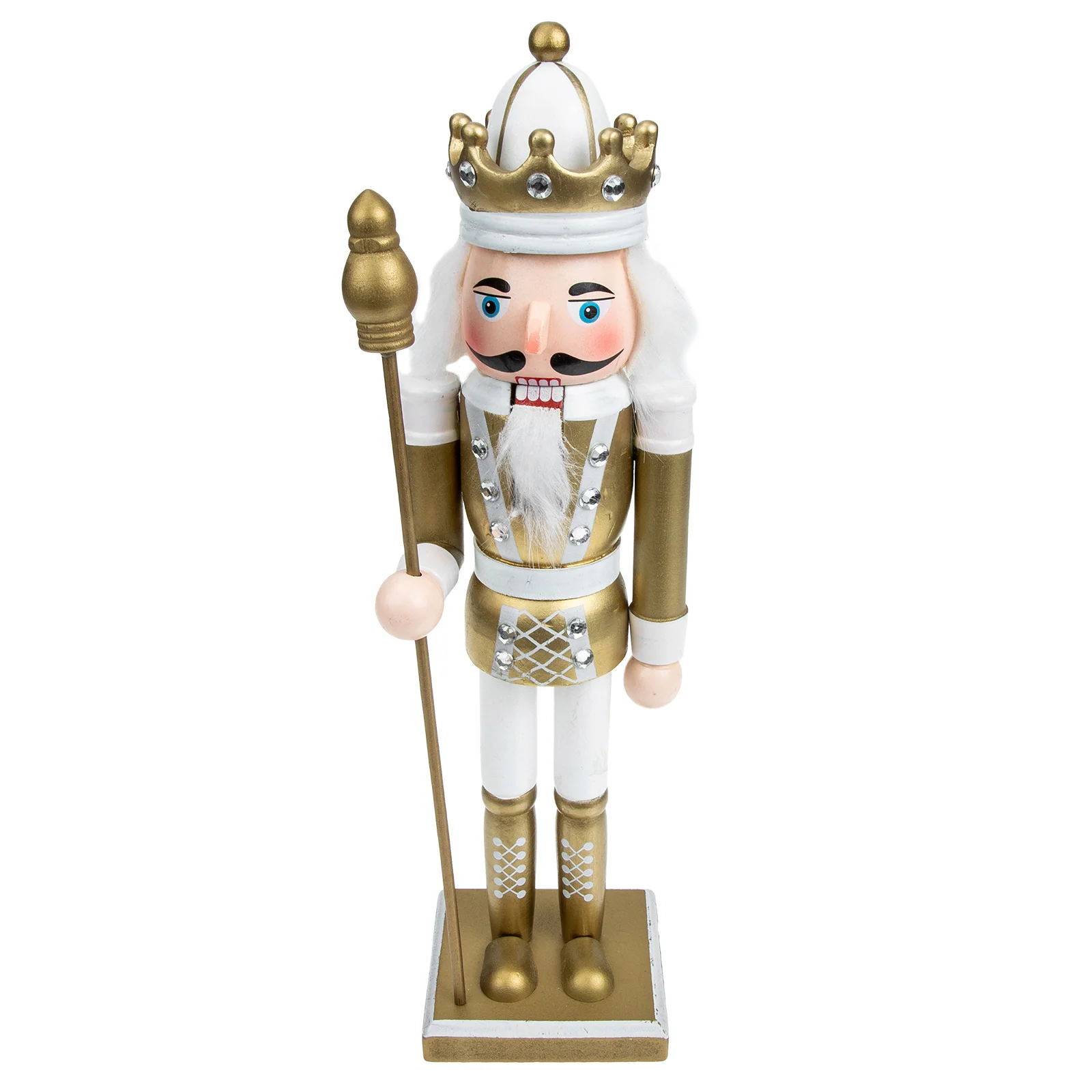 

Christmas Nutcracker Statue Decorations Wood Xmas Nutcracker Ornaments Wooden Nutcracker Soldier Figurine Desktop Ornaments