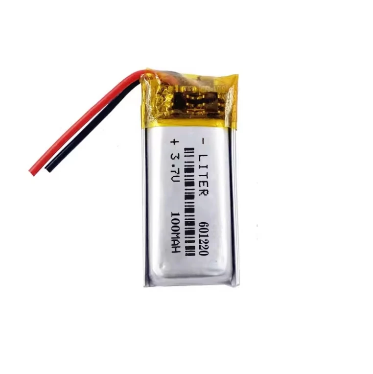 Li polymer 601220 3.7V 100mAh lithium Polymer lipo battery with PCB and wire