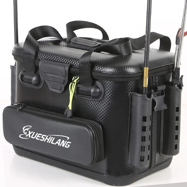 Portable EVA Fishing Rod Bag Bucket Suitcase Live Fish Box Camping