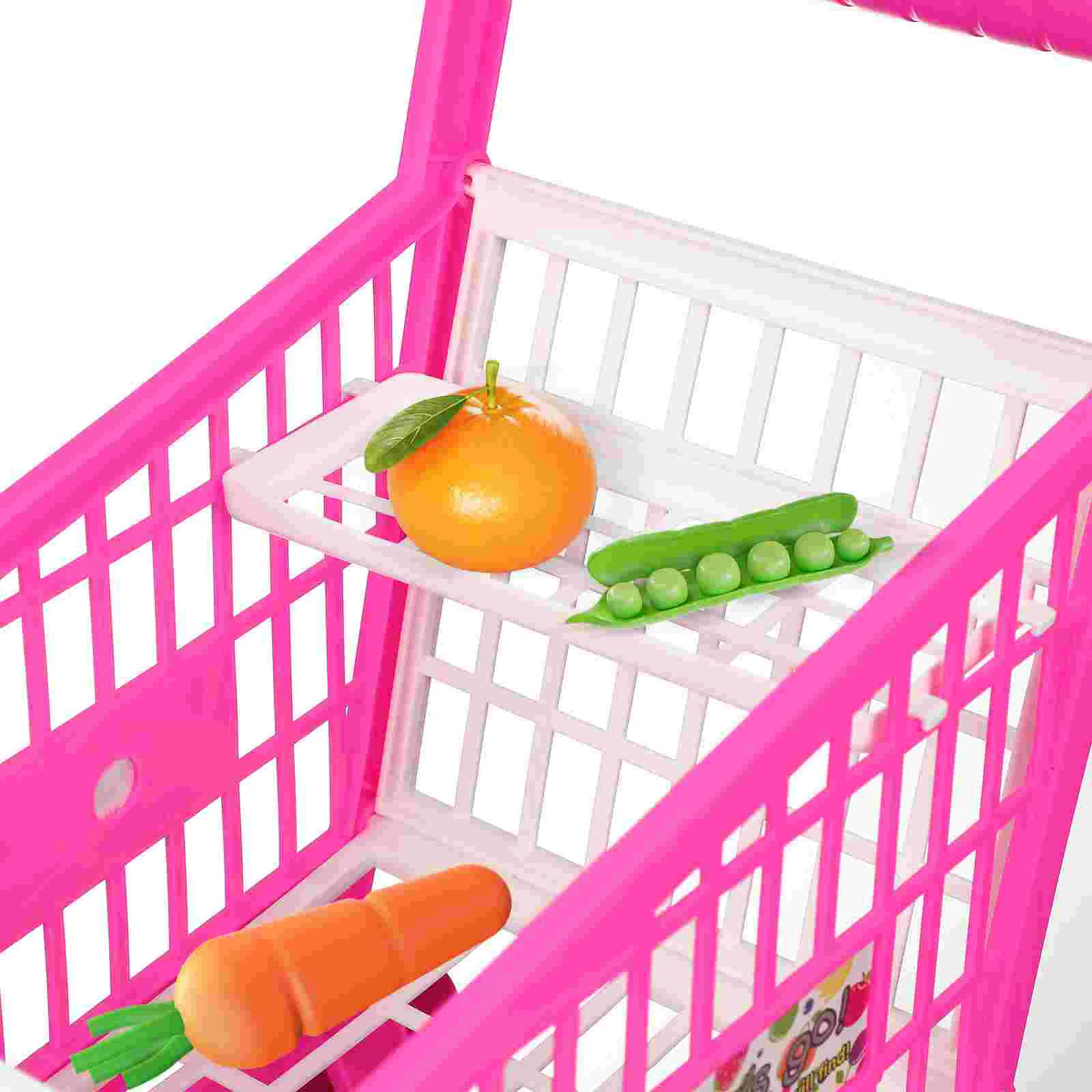 Simulation Shopping Cart Toy Grocery Boy Toys Trolley for Toddler Supermarket Abs Kids Child Baby Stroller 3