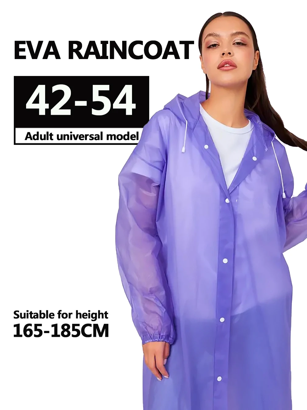 Unisex-Regenmantel aus dickem und langlebigem EVA-Material, leichter und tragbarer Regenmantel, geeignet für Mehrzweck-Regenmäntel – Detail 7