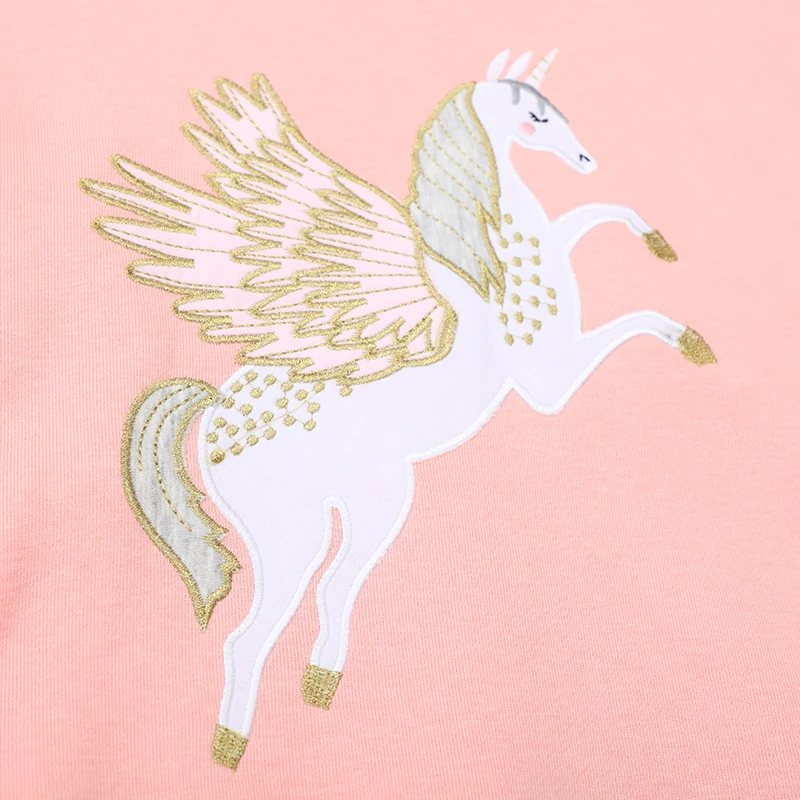 Baby Girls Hoodies Kids Clothes Children's Clothing 2025 New Autumn Spring Embroidery Unicorn Infants Sweatshirts