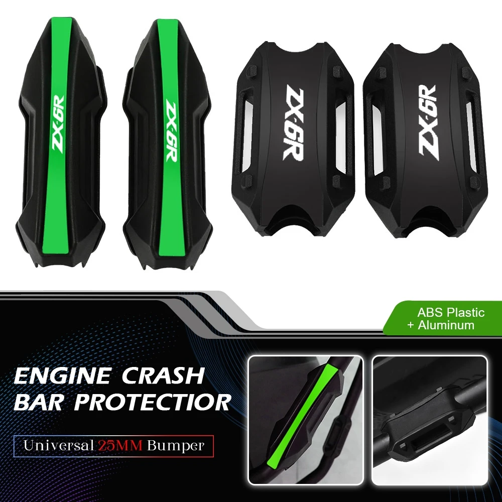 

FOR KAWASAKI NINJA ZX6R ZX-6R ZX 6R ZX6RR 2014-2023 Motorcycle Accessories Engine Guard Block Crash Bar Bumper Protection Cover