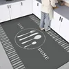 Kitchen Gray Carpet Pvc Floor Mats Waterproof Non-slip Leather Mat Home Decor Cartoon Rug Large Area Rugs 주방 카펫 Alfombra Cocina 1