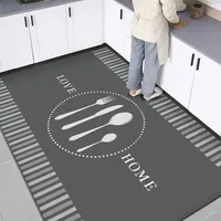 Kitchen Gray Carpet Pvc Floor Mats Waterproof Non-slip Leather Mat Home Decor Cartoon Rug Large Area Rugs 주방 카펫 Alfombra Cocina 1