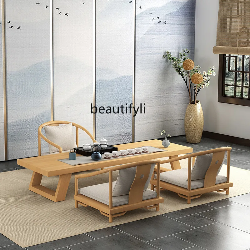 

yj New Chinese Tatami Table Coffee Table Bay Window Table Japanese Zen Tea Table Low Table Tatami