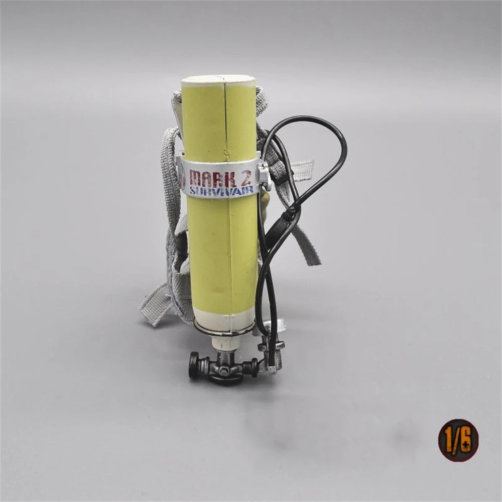 ミニチュア消防士フィギュア,21スケール1/6,酸素ボンベ,PVC素材,12