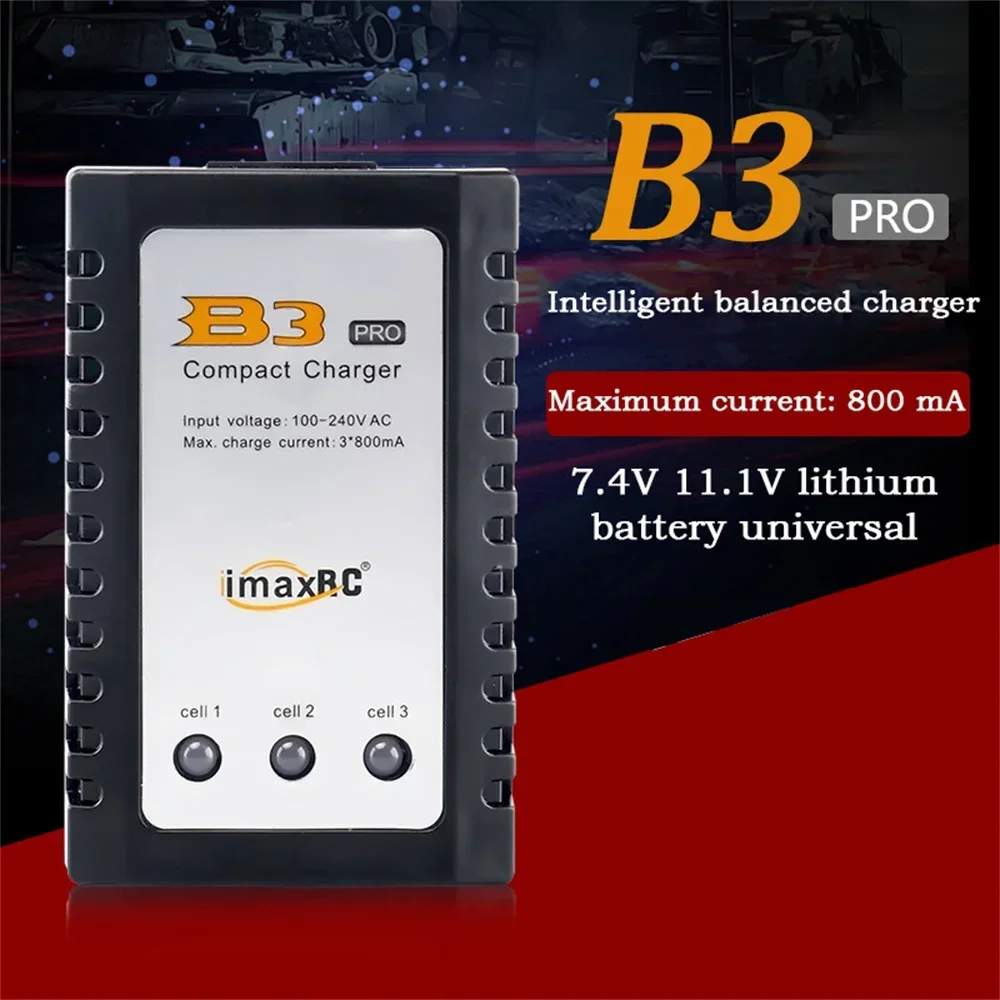 10W Compact Balance Charger B3 Pro AC 100-240V For 2S 3S 7.4V 11.1V Lithium LiPo Battery B3AC For IMAX RC