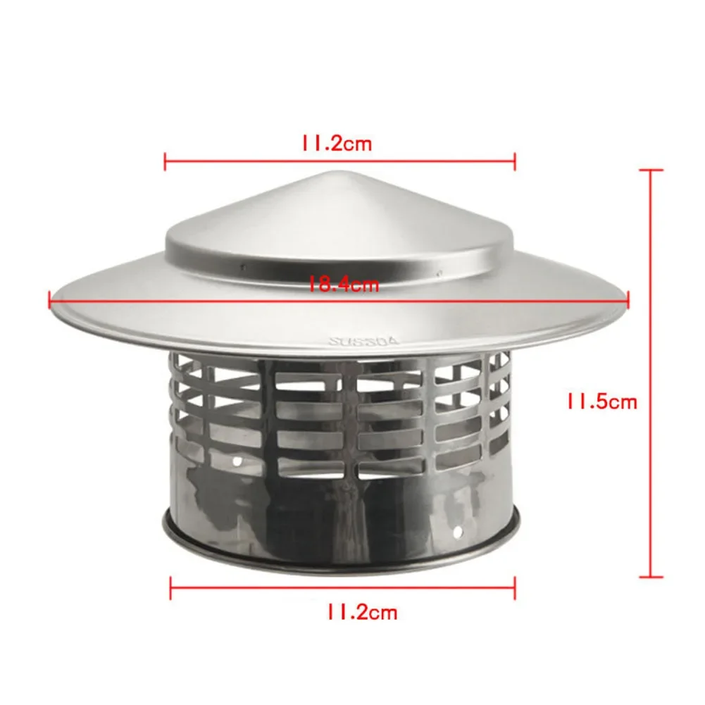 110/160mm Chimney Pot Roof Cowl Metal Top Hat Flue Rain Cap Ducting Pipe Wood Burner Stover Chimney Cover Air Vent chimney liner pipe