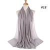 Voile musulman en mousseline pour femme, long et uni, en mousseline bulle, foulard hijab en mousseline pour femme musulmane