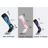 GTUBIKE nouveau hiver chaud chaussettes de Ski anti-dérapant épaissi Compression Snowboard chaussettes thermique évacuant l'humidité genou chaussettes hautes 2