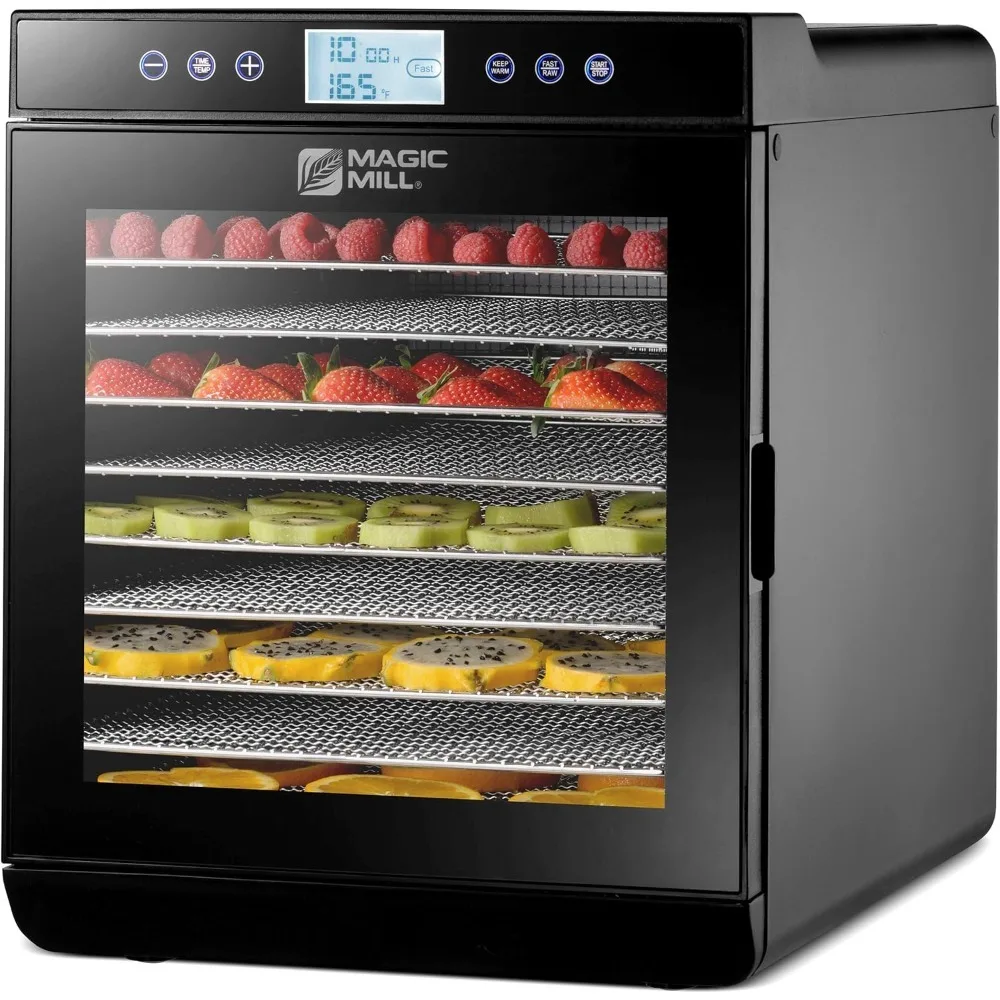 Food Dehydrator Machine (10 Stainless Steel Trays) Digital Adjustable Timer Temperature Control Keep Warm Function