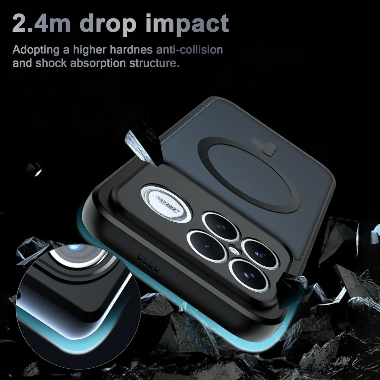 Magsafe Magnetic Wireless Charging Shockproof Matte Back Cover