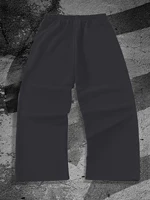 Pantalon de jogging de sport décontracté pour hommes, style gothique foncé, tendance, long, jambes larges, vêtements pour hommes, baggy 4