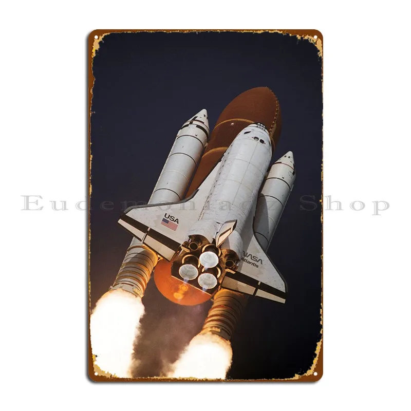 Space Shuttle Targa In Metallo Classic Wall Decor Personalizzato Bar Cave Design Tin Sign Poster