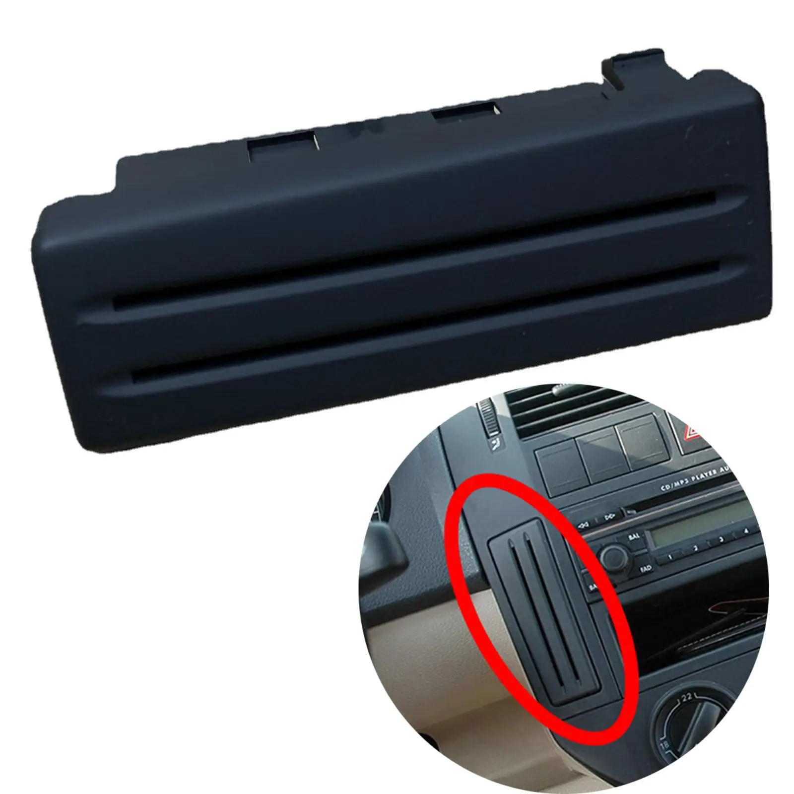 Console Business Card Holder 6Q1858373 For Vw Polo 9N Lightweight Black