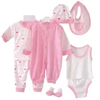 Newborn Baby Girl Boy Clothes Baby Outfits Pants Bodysuits Gifts Set Layette Set 0-3 Months 9pcs 1