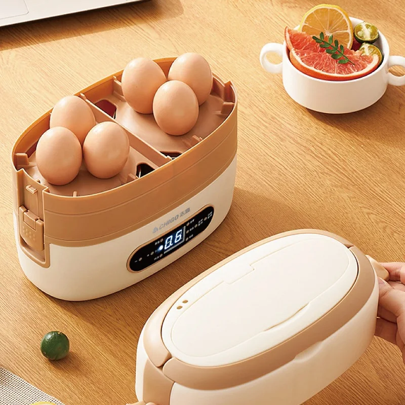 2L Smart Electric Lunch Box Portable 304 Stainless Steel Food Keep Warm Bento Box Office Appointment Heating Food Heater 220V