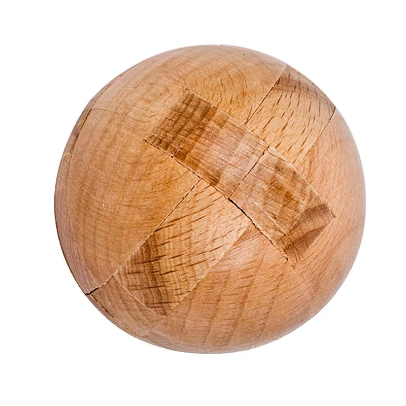 Wooden Ball Puzzle Sphere Unlock Interlock Luban Lock IQ Test Logic Games Brain Teasers For Adults And Kids Educational Toys 2