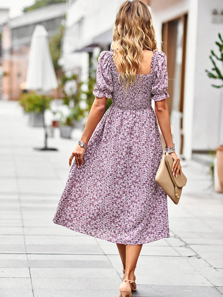 Formal Dresses & Gowns Spring Square Collar Slimming Formal Dress main image 1