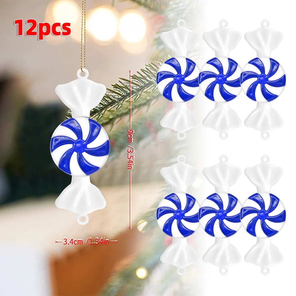19 Stück Pfefferminz-Ausschnitte Bunt - Weihnachtsdekoration Für Wand, Fenster, Party