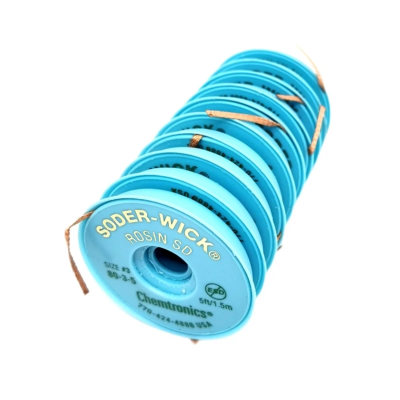 Antistatic De-soldering Braid Wick for Lead-free Solder Wire 10pcs/lot