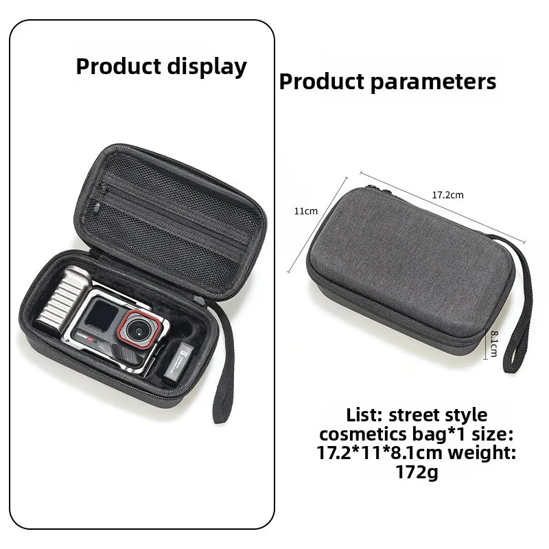 thumbnail interactive-video image 1 of Hard Case For Insta 360 Ace Pro 2/1, Action Camera Carry 1 of 10
