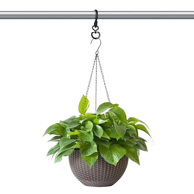 T02C!-4 Pcs Swivel Plant Hanger Pots Hooks Heavy Duty Hanging Plant Hook 360 Degrees Swivel Metal Hooks For Indoor And Outdoor