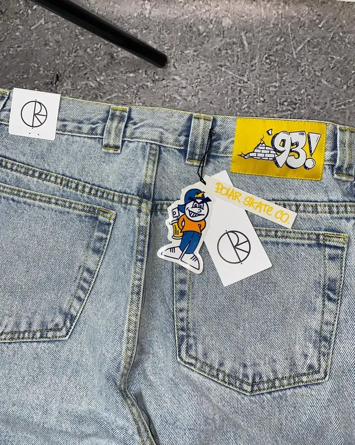 Polar Big Boy Jeans Y2K Harajuku Gothic Hip Hop Cartoon Embroidery Retro Blue Baggy Jeans Women Men High Waist Wide Leg Trouser 2
