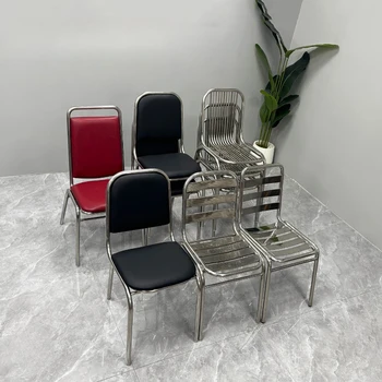 Stainless Steel Banquet Chair with Backrest VIP Seating for Hotel Wedding Elegant Event Chairs Stackable Dining Chair for Party