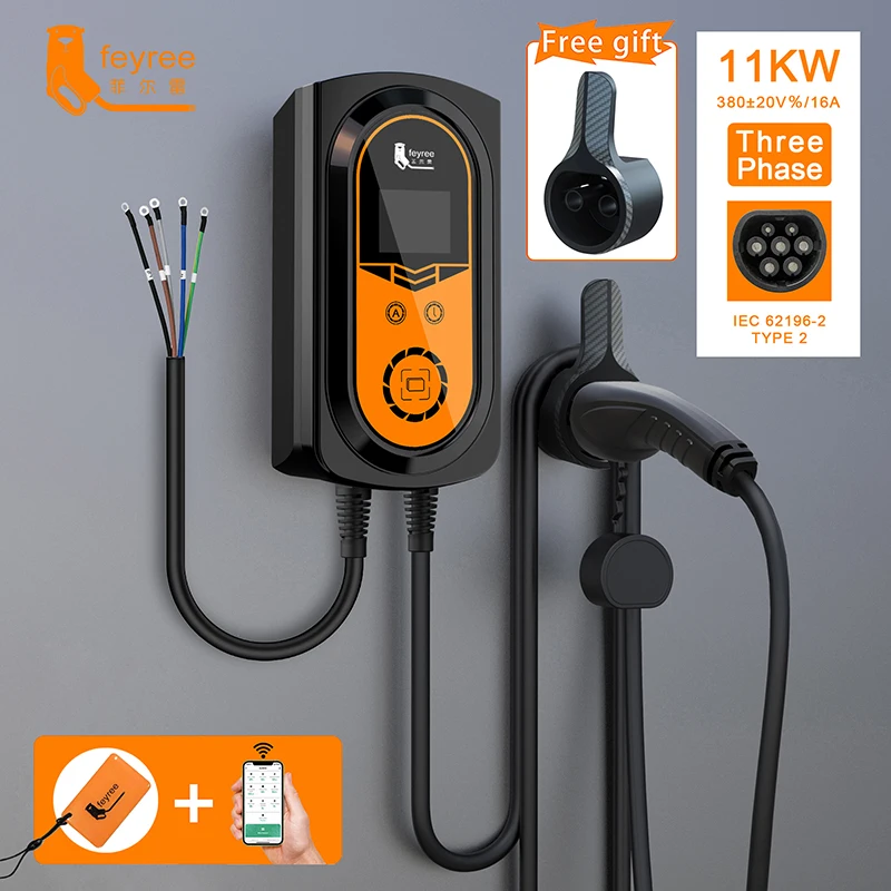 feyree Portable EV Charger Type2 IEC62196-2 16A EVSE Charging