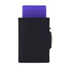 YE TREE Slim Aluminum Metal Wallet for Men Zipper Credit Card Holder RFID Genuine Leather Pop up Wallet for Cards and Coins Man 4