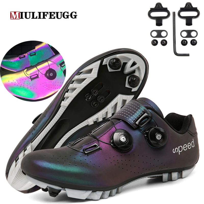 Cycling Shoes Men MTB Clits Route SPD Road Dirt Bike Speed Flat Sneaker Racing Women Cleat