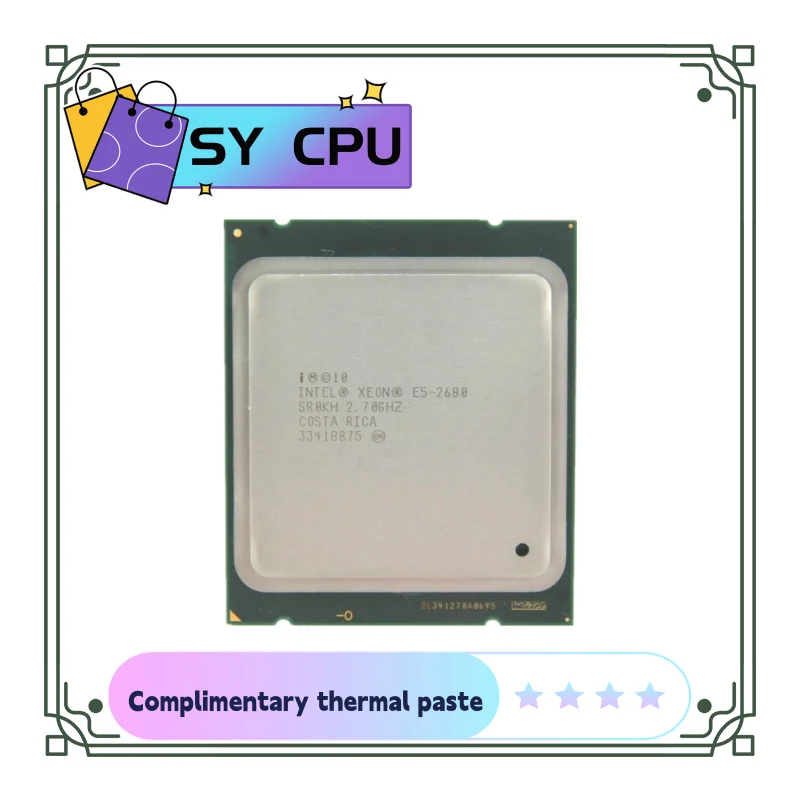 

E5-2680 CPU Xeon E5 2680 2.7 GHz Eight-Core Sixteen-Thread CPU Processor 20M 130W LGA 2011 Free Shipping