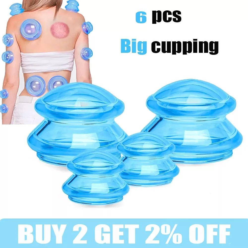 Silicone Cupping Set Suction cups Vacuum Suction Jars Therapy Slimming Body Face Massage Cupping