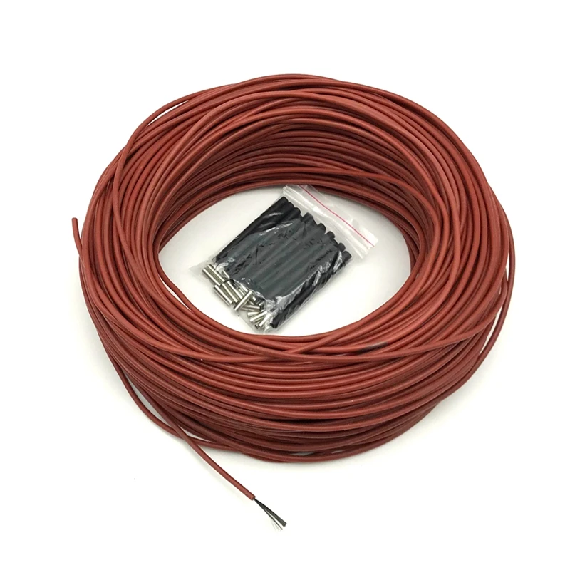 

Нагревательный кабель из углеродного волокна 12K HEAT, прочный силиконовый провод для подогрева пола, 50 м, 12 к, 33 Ом/м, 3 мм
