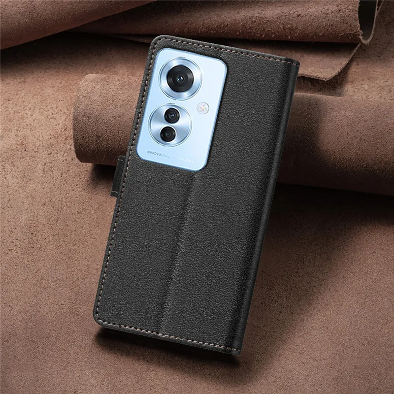 Flip Cover Anti-Theft Leather Wallet Case - Matte Finish Phone Case and Bag
